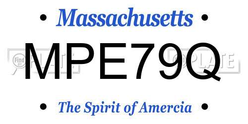 MPE79Q Massachusetts License Plate