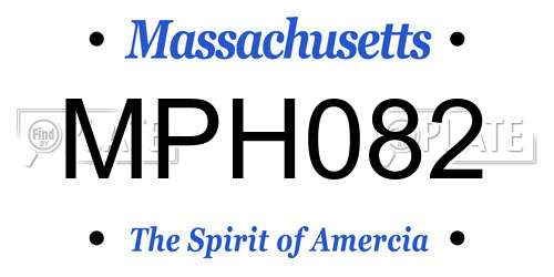 MPH082 Massachusetts License Plate