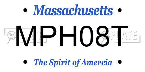 MPH08T Massachusetts License Plate