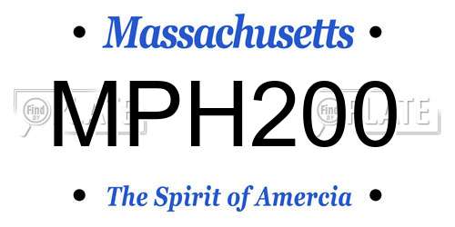 MPH200 Massachusetts License Plate