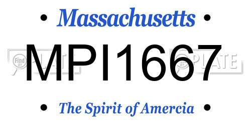MPI1667 Massachusetts License Plate