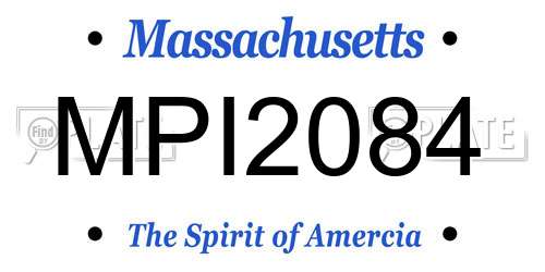 MPI2084 Massachusetts License Plate