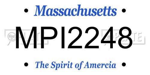 MPI2248 Massachusetts License Plate