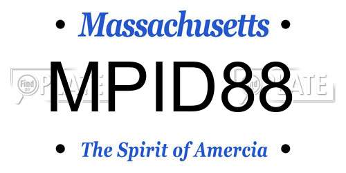 MPID88 Massachusetts License Plate