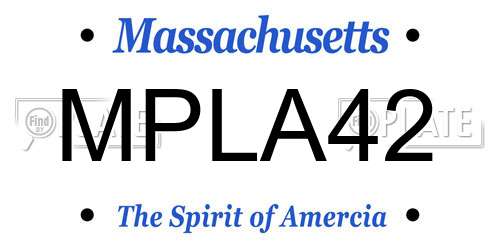 MPLA42 Massachusetts License Plate