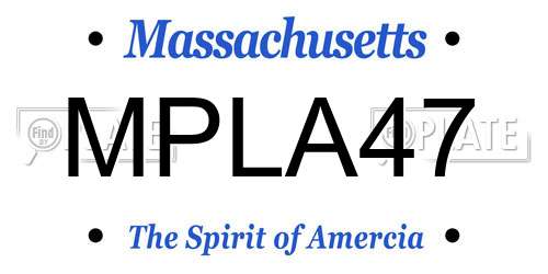 MPLA47 Massachusetts License Plate