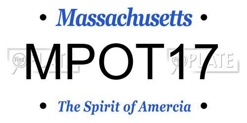 MPOT17 Massachusetts License Plate