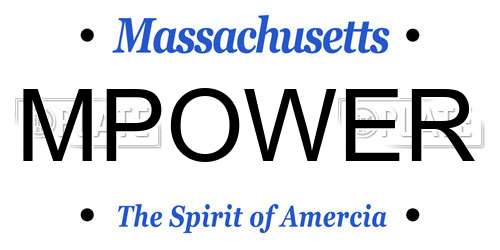 MPOWER Massachusetts License Plate