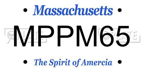 MPPM65 Massachusetts License Plate