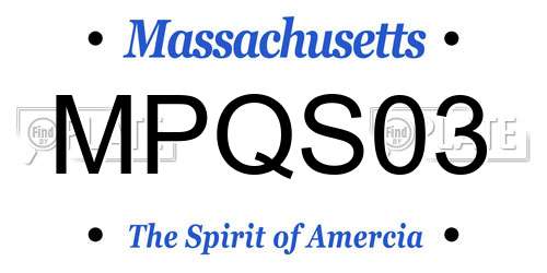 MPQS03 Massachusetts License Plate