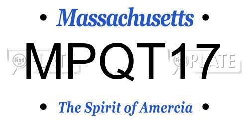 MPQT17 Massachusetts License Plate