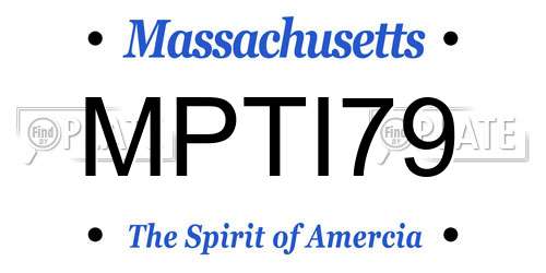MPTI79 Massachusetts License Plate
