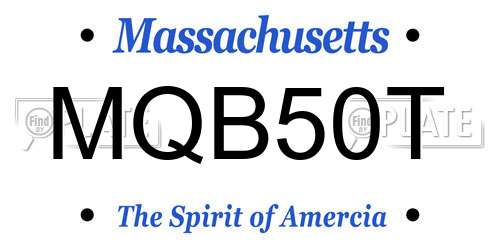 MQB50T Massachusetts License Plate