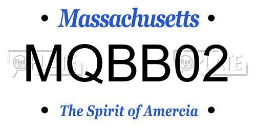MQBB02 Massachusetts License Plate