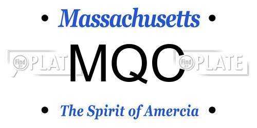 MQC Massachusetts License Plate