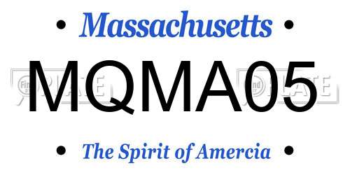 MQMA05 Massachusetts License Plate
