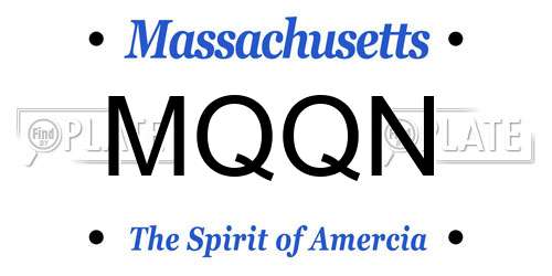 MQQN Massachusetts License Plate