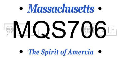 MQS706 Massachusetts License Plate
