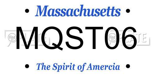 MQST06 Massachusetts License Plate
