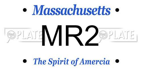 MR2 Massachusetts License Plate