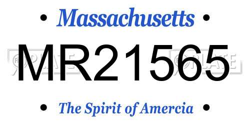 MR21565 Massachusetts License Plate
