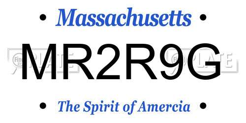 MR2R9G Massachusetts License Plate