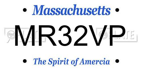 MR32VP Massachusetts License Plate