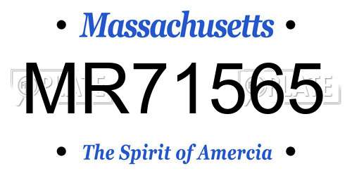 MR71565 Massachusetts License Plate
