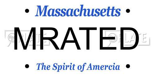 MRATED Massachusetts License Plate