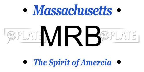 MRB Massachusetts License Plate