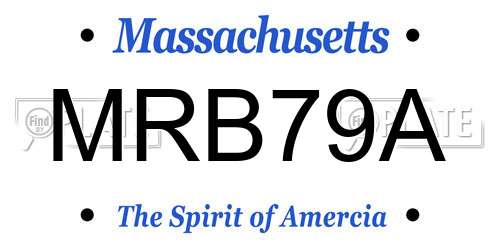 MRB79A Massachusetts License Plate