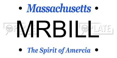 MRBILL Massachusetts License Plate
