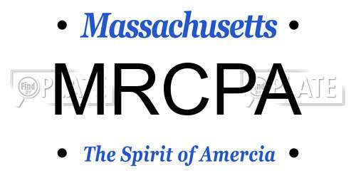 MRCPA Massachusetts License Plate
