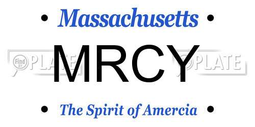 MRCY Massachusetts License Plate