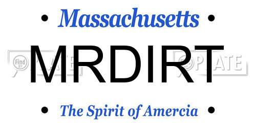 MRDIRT Massachusetts License Plate