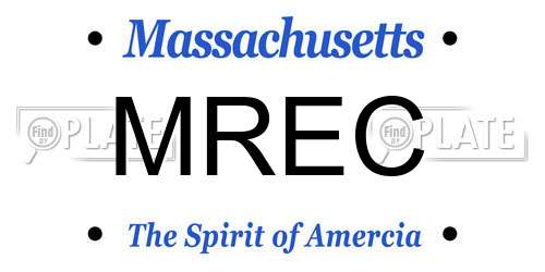 MREC Massachusetts License Plate