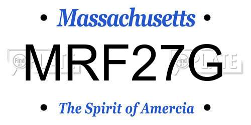 MRF27G Massachusetts License Plate