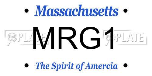 MRG1 Massachusetts License Plate