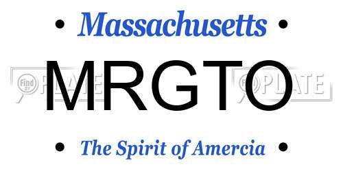 MRGTO Massachusetts License Plate