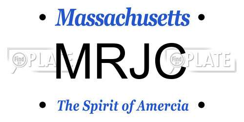 MRJC Massachusetts License Plate