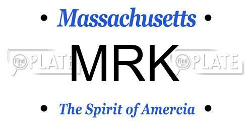 MRK Massachusetts License Plate
