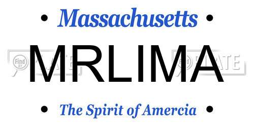 MRLIMA Massachusetts License Plate