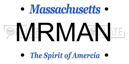 MRMAN Massachusetts License Plate