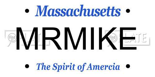 MRMIKE Massachusetts License Plate