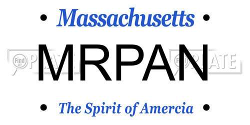 MRPAN Massachusetts License Plate