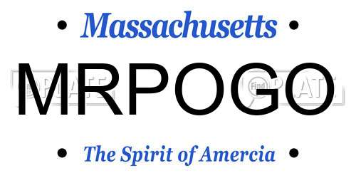 MRPOGO Massachusetts License Plate