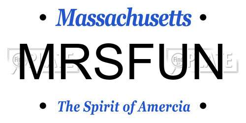 MRSFUN Massachusetts License Plate