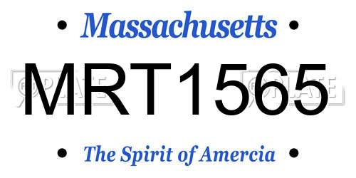 MRT1565 Massachusetts License Plate
