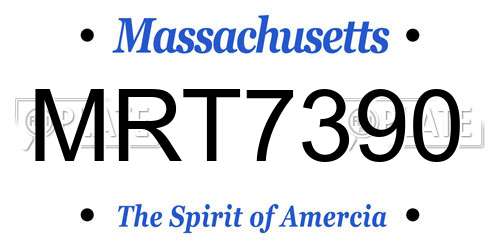 MRT7390 Massachusetts License Plate