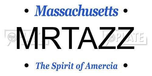 MRTAZZ Massachusetts License Plate